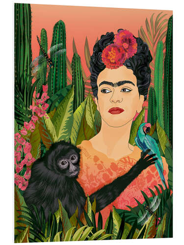 Print på skumplade Min Frida Kahlo