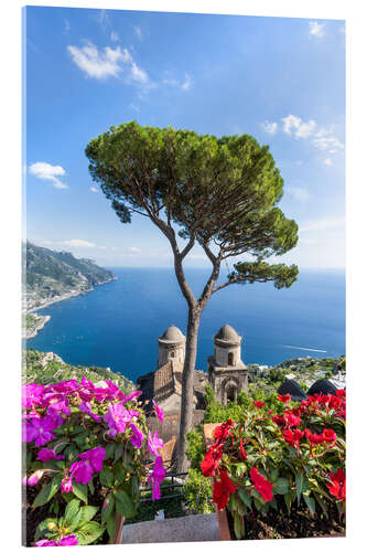 Acrylglasbild Garten der Villa Rufolo in Ravello, Amalfiküste, Italien