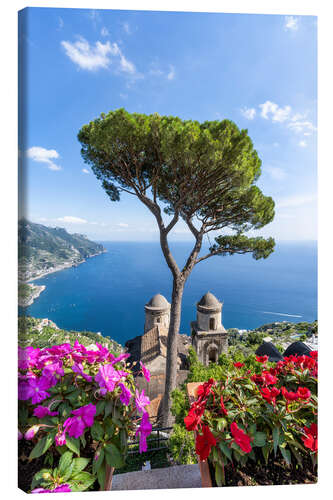 Canvas-taulu Garden of Villa Rufolo in Ravello, Amalfi Coast, Italy