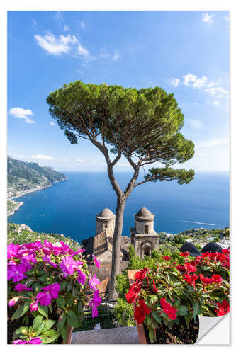 Vinilo para la pared Garden of Villa Rufolo in Ravello, Amalfi Coast, Italy