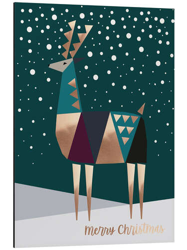 Aluminium print Christmas Deer
