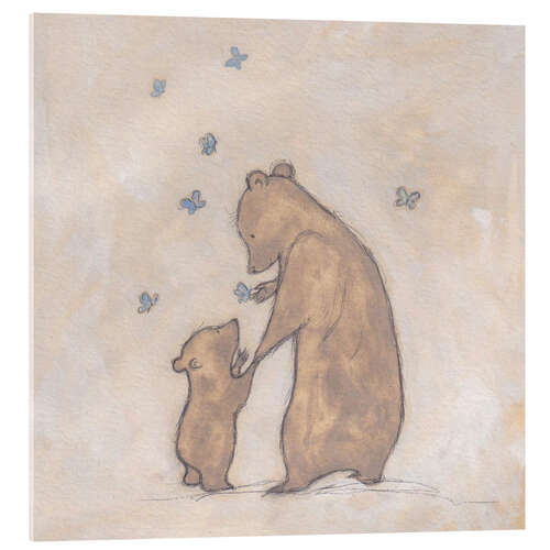 Cuadro de metacrilato Mummy bear with bear child