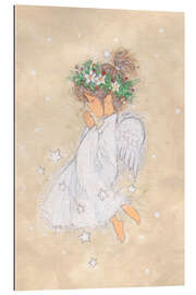 Gallery print praying angel girl with flower wreath