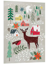 Foam board print Small Christmas Scene