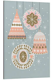 Magnettafel Weihnachtskugeln