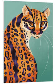 Magnettafel Ozelot Porträt