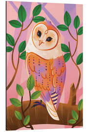 Magnettafel Eulen Porträt