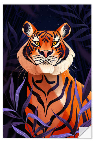 Selvklebende plakat Tiger portrait