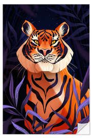 Selvklebende plakat Tiger portrait