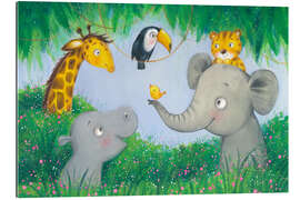 Quadro em plexi-alumínio Jungle friendship