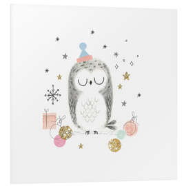 Foam board print Christmas Owl