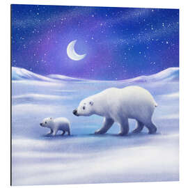 Magnettafel Eisbärmama mit Babybär