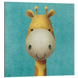 Aluminium print Baby giraffe elli