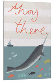 Magnettafel Ein Narwal grüßt dich