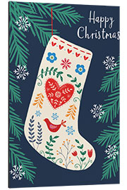 Print på aluminium Christmas sock