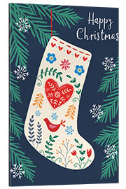 Tableau en plexi-alu Christmas sock