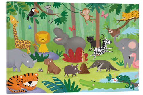 Acrylic print Jungle party