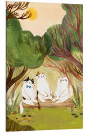 Magnettafel Glückselige Ruhe_Katzentrio