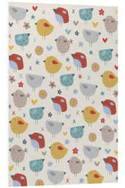 Quadro em PVC Allover print with birds