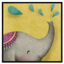 Gerahmter Kunstdruck Babyelefant Lui