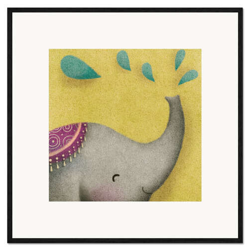 Innrammet kunsttrykk Baby elephant lui