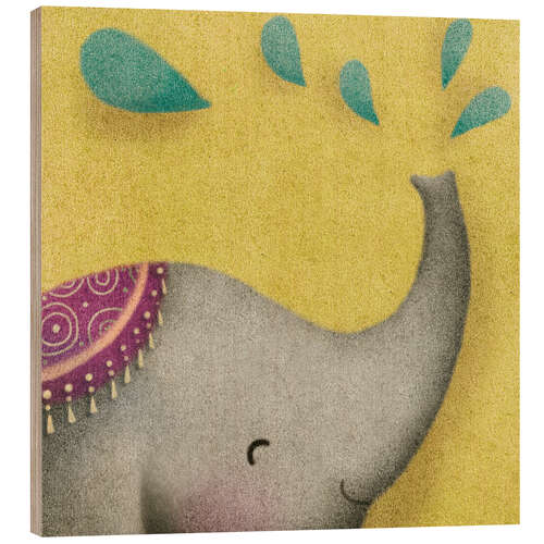 Cuadro de madera Baby elephant lui