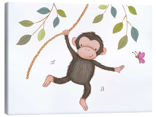 Canvas print little flying monkey