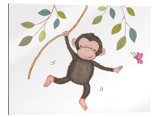 Quadro em plexi-alumínio little flying monkey