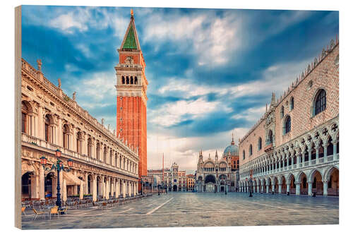 Wood print St. Mark's Square