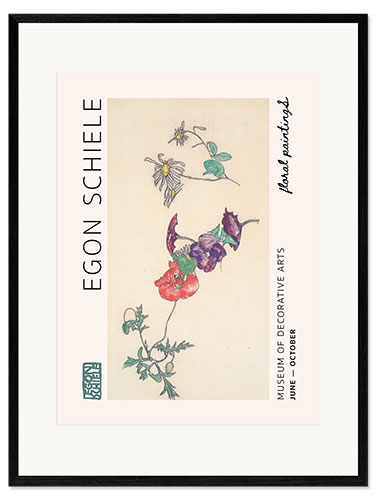Impressão artística com moldura Floral Paintings – Decorative Flower, 1918