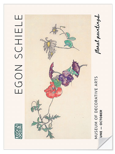 Sticker mural Floral Paintings – Decorative Flower, 1918