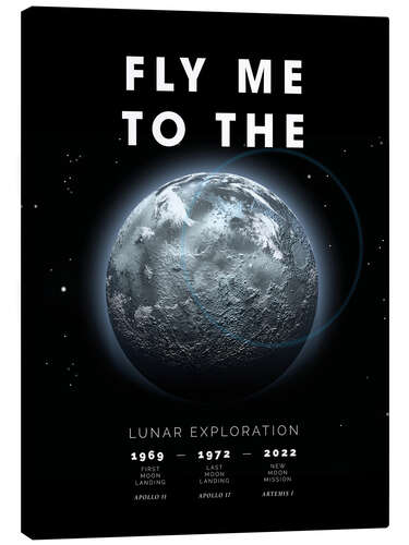 Canvas print Fly me to the moon - Lunar exploration