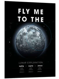 Foam board print Fly me to the moon - Lunar exploration