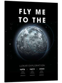 Magnettafel Fly me to the moon - Lunar exploration