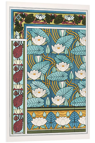 Bilde på skumplate The water lily, Nelumbo lutea, in wallpaper and tile patterns, 1897