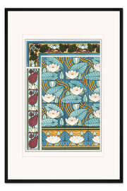 Gerahmter Kunstdruck Die Seerose, Nelumbo lutea