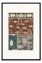 Gerahmter Kunstdruck Seerose, Nelumbo lutea