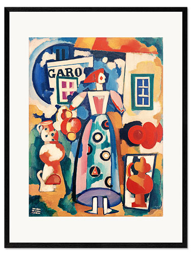 Framed art print Folk Song - The Russian woman and Figaro