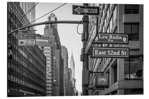 Alubild Straßenkreuzung in Midtown Manhattan