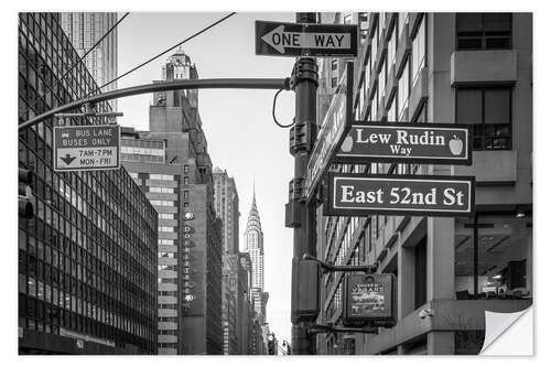 Selvklebende plakat Street intersection in Midtown Manhattan