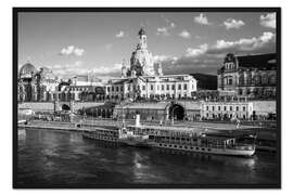 Gerahmter Kunstdruck Brühlsche Terrasse in Dresden