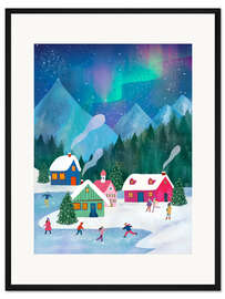 Gerahmter Kunstdruck Unter Nordlichtern