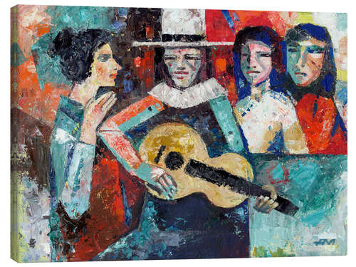 Lienzo A musician and his women