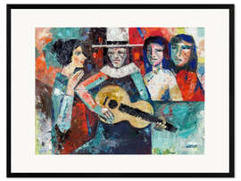 Framed art print A musician and his women