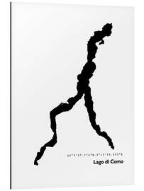 Magnettafel Karte von Lago di Como