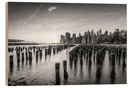 Tableau en bois Lower Manhattan skyline