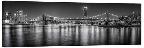 Leinwandbild Brooklyn Bridge Panorama