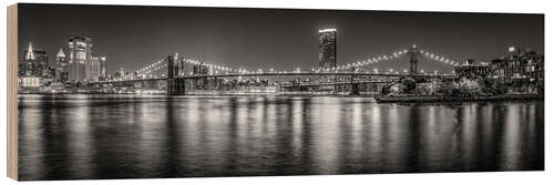 Holzbild Brooklyn Bridge Panorama