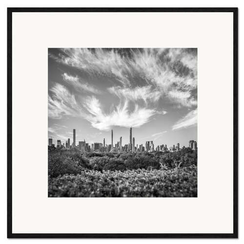 Inramat konsttryck Central Park Skyline
