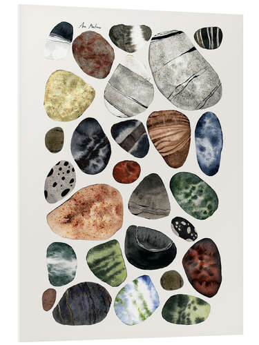 Foam board print Beach Pebbles